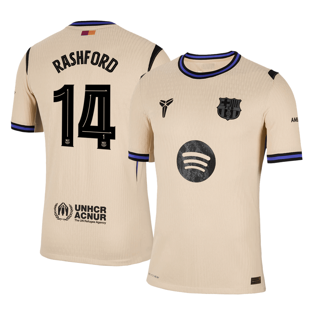 RASHFORD #14 Barcelona Away Soccer Jersey 2025/26 - UCL Player Version