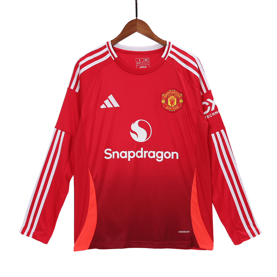 Manchester United Home Long Sleeve Soccer Jersey 2024/25 - Image 5