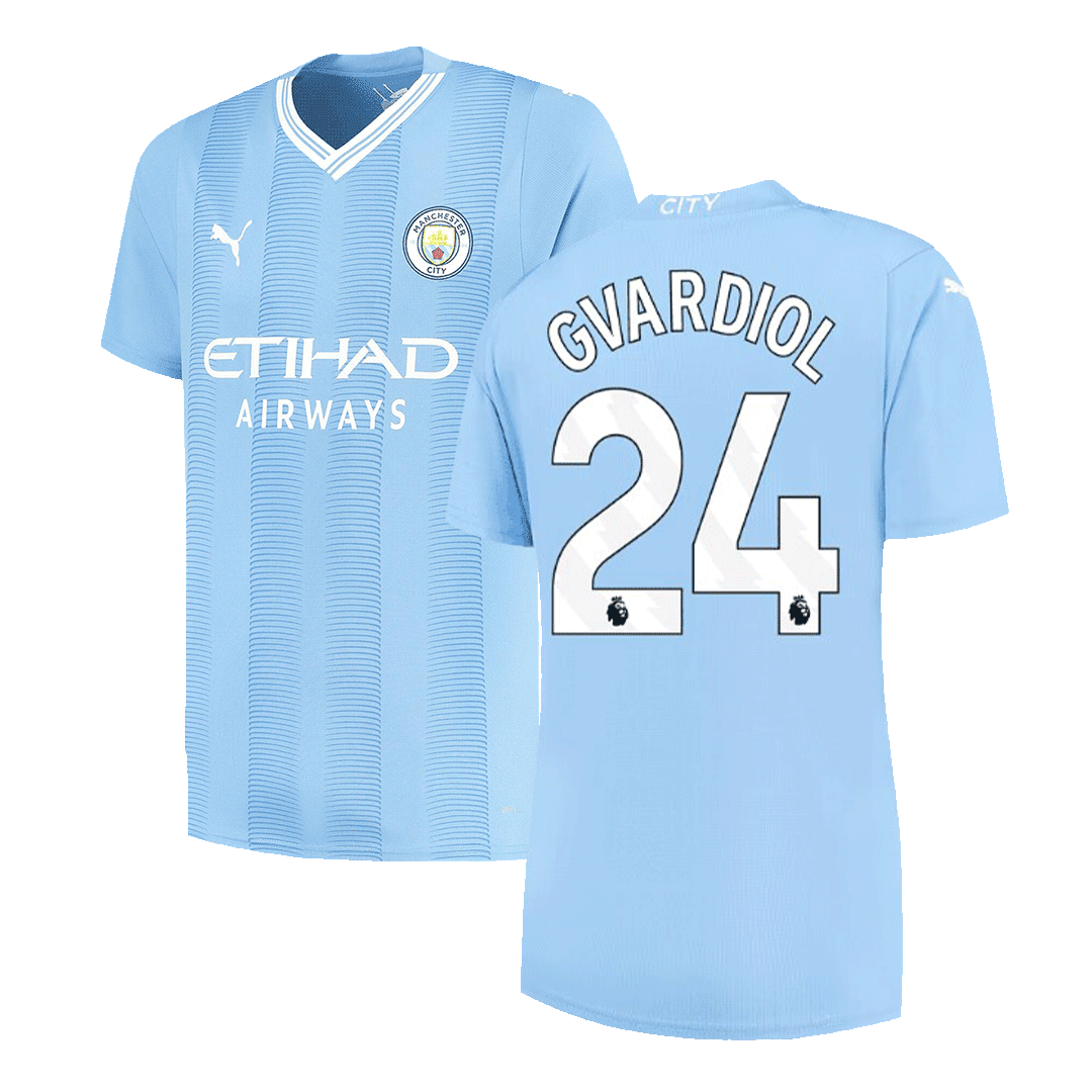 GVARDIOL #24 Manchester City Home Soccer Jersey 2023/24