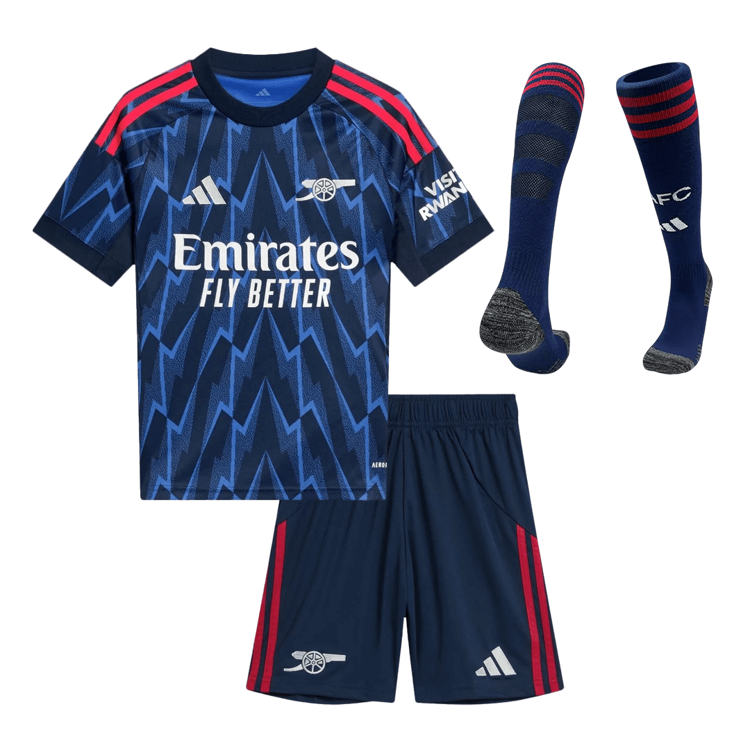 Kid's Arsenal Away Soccer Jersey Kit(Jersey+Shorts+Socks) 2025/26