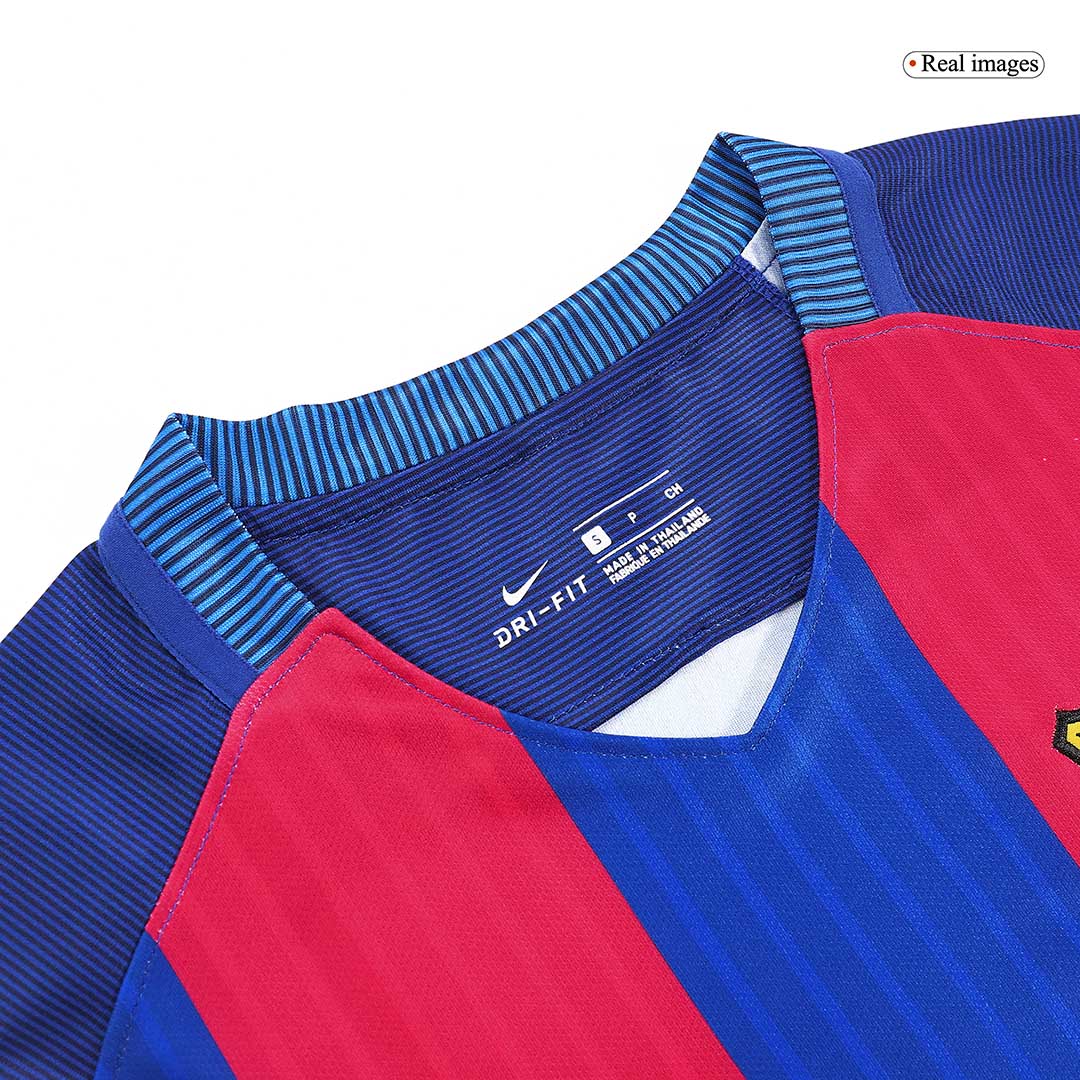 Retro 2016/17 Barcelona Home Soccer Jersey - Image 4