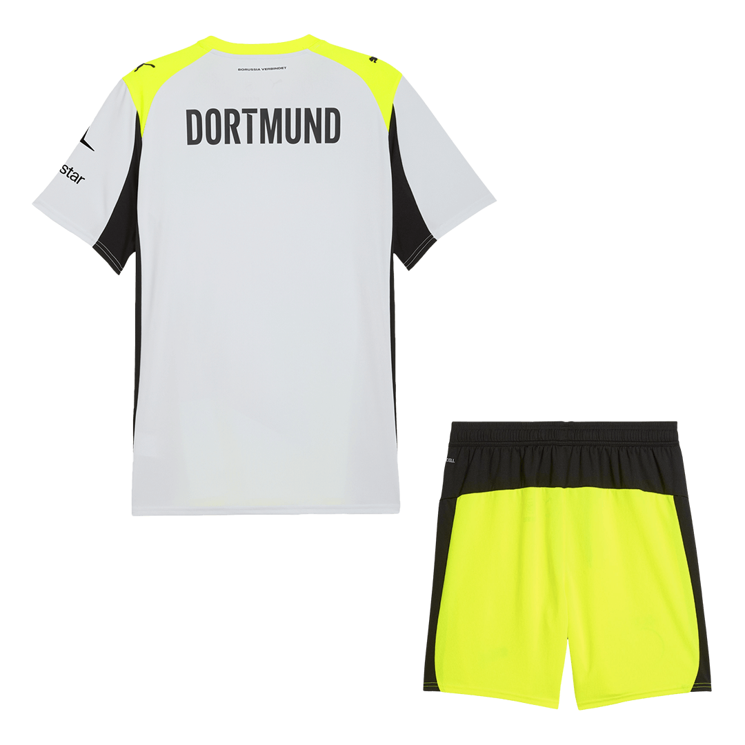 Borussia Dortmund Away Soccer Jersey Kit(Jersey+Shorts) 2025/26 - Image 2