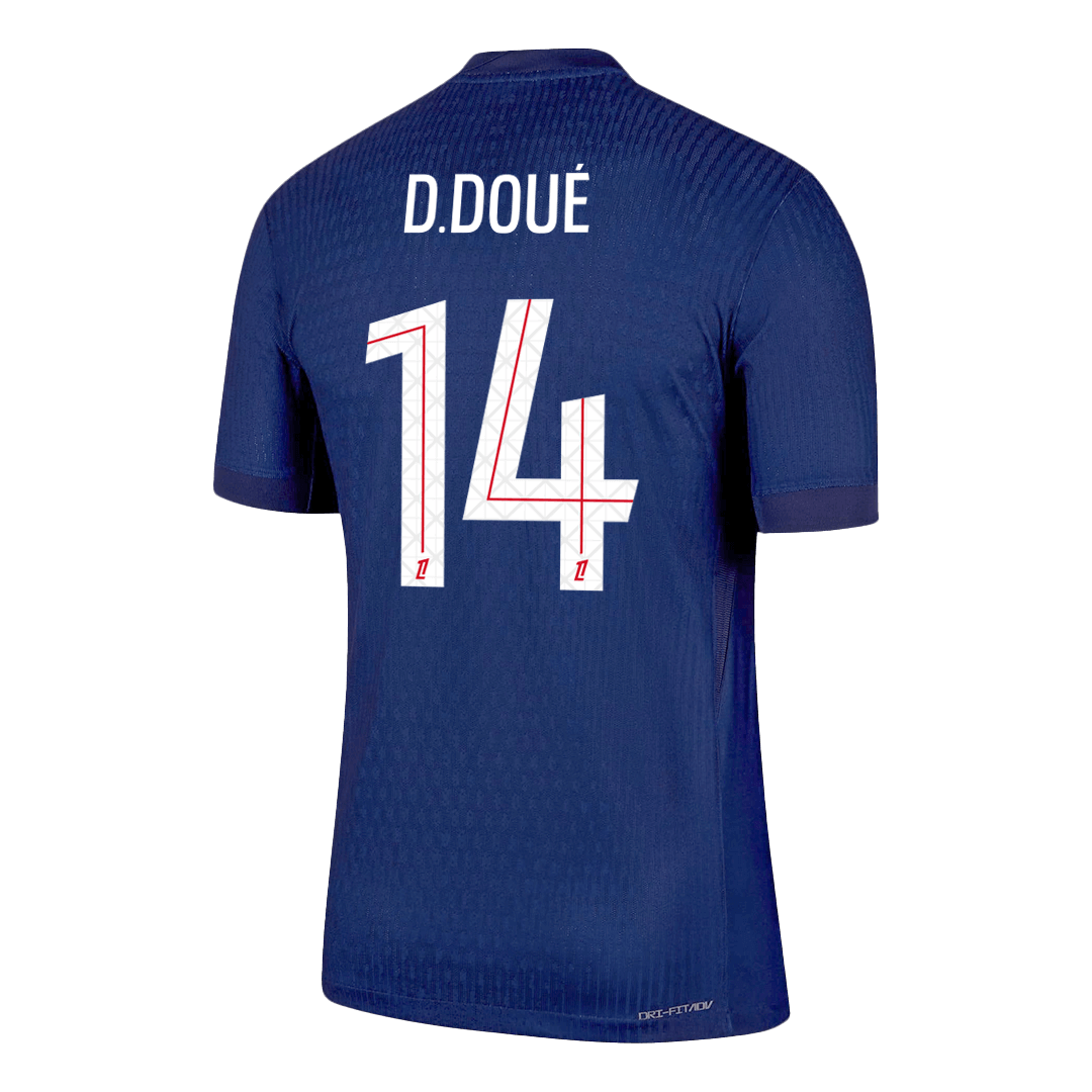 Authentic D.DOUÉ #14 PSG Home Soccer Jersey 2025/26 - Image 3