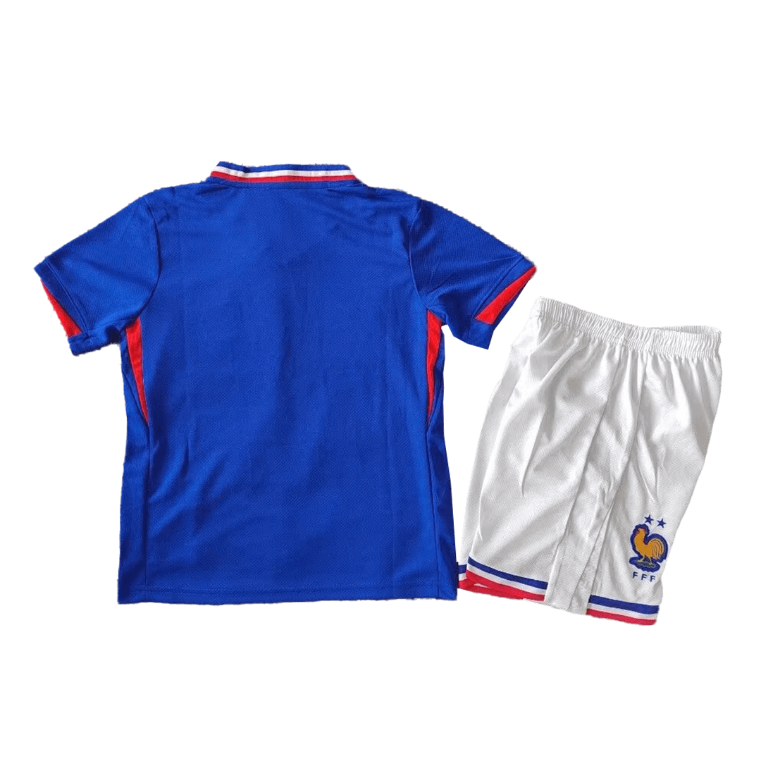 Kid's France Home Soccer Jersey Kit(Jersey+Shorts+Socks) Euro 2024 - Image 4