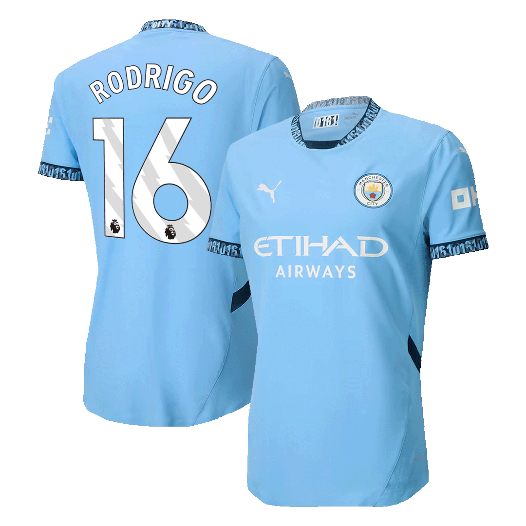 RODRIGO #16 Manchester City Home Soccer Jersey 2024/25 Player Version