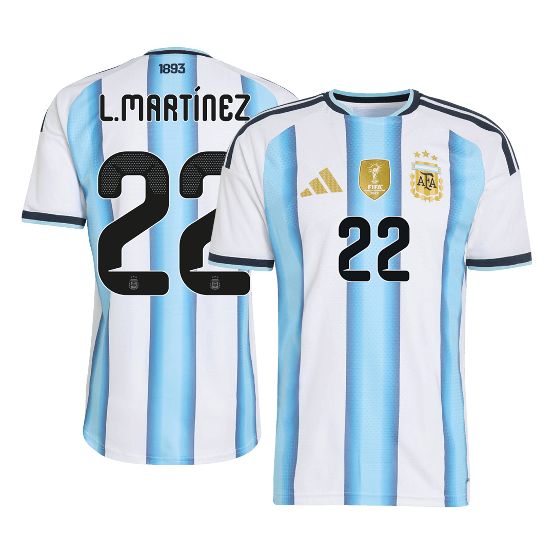L.MARTÍNEZ #22 Argentina Home Soccer Jersey 2026 Player Version