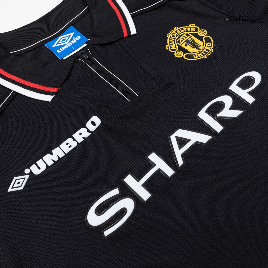 Retro 1998 Manchester United Away Long Sleeve Soccer Jersey - Image 6