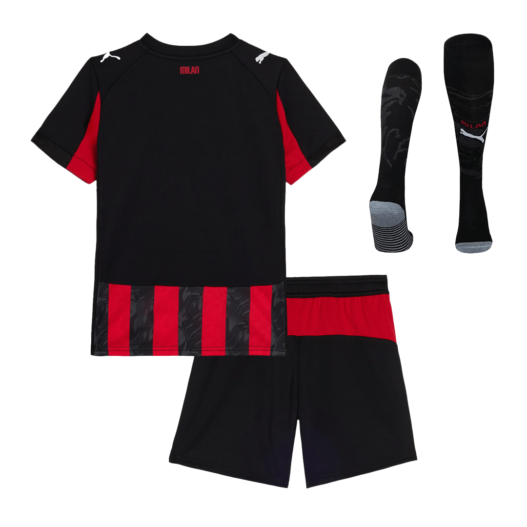 Kid's AC Milan Home Soccer Jersey Kit(Jersey+Shorts+Socks) 2025/26 - Image 2