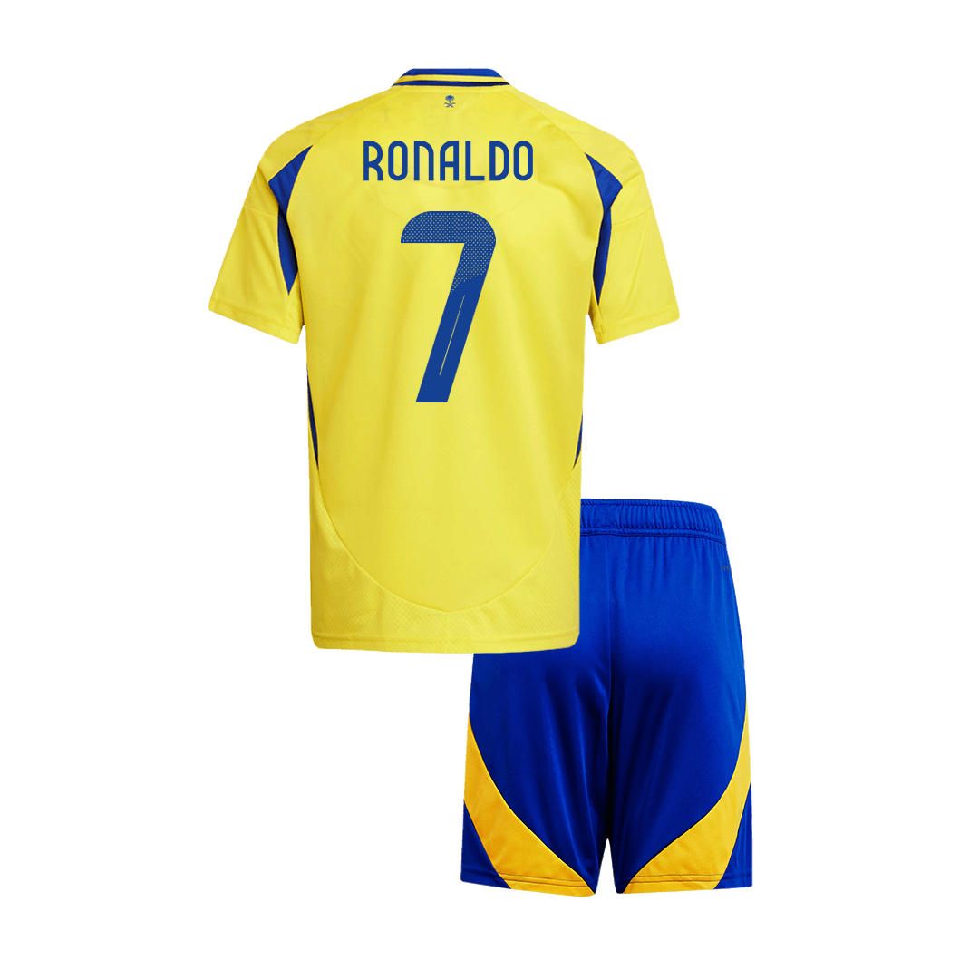 Kid's RONALDO #7 Al Nassr Home Soccer Jersey Kit(Jersey+Shorts) 2024/25