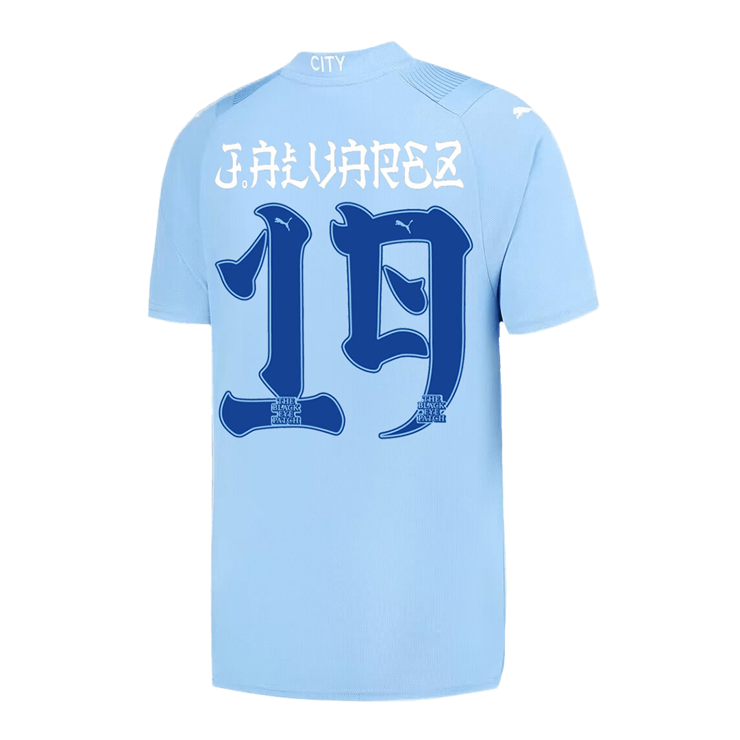 J.ALVAREZ #19 Manchester City Home Soccer Jersey 2023/24