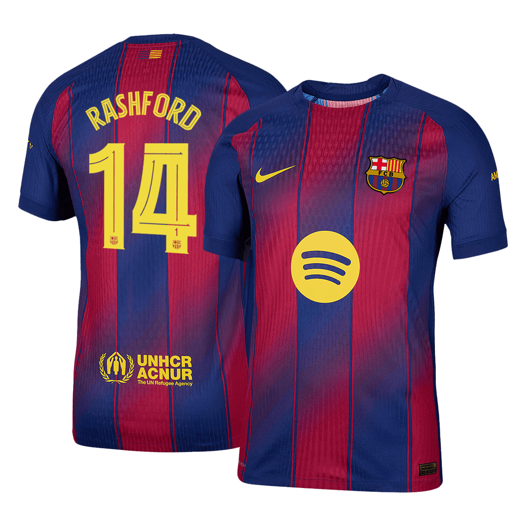 RASHFORD #14 Barcelona Home Soccer Jersey 2025/26 - UCL Player Version