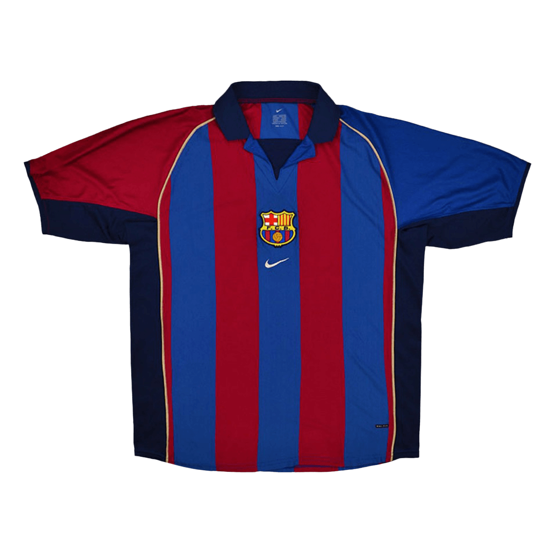 Retro RIVALDO #10 2001/02 Barcelona Home Soccer Jersey - Image 3