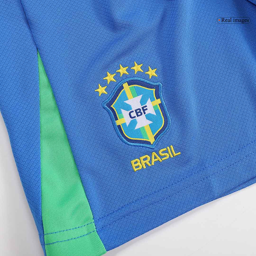 Kid's Brazil Home Soccer Jersey Kit(Jersey+Shorts) Copa America 2024 - Image 14