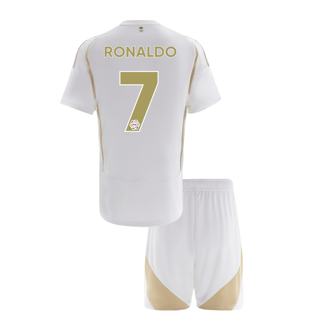 Kid's RONALDO #7 Al Nassr Third Away Soccer Jersey Kit(Jersey+Shorts) 2024/25