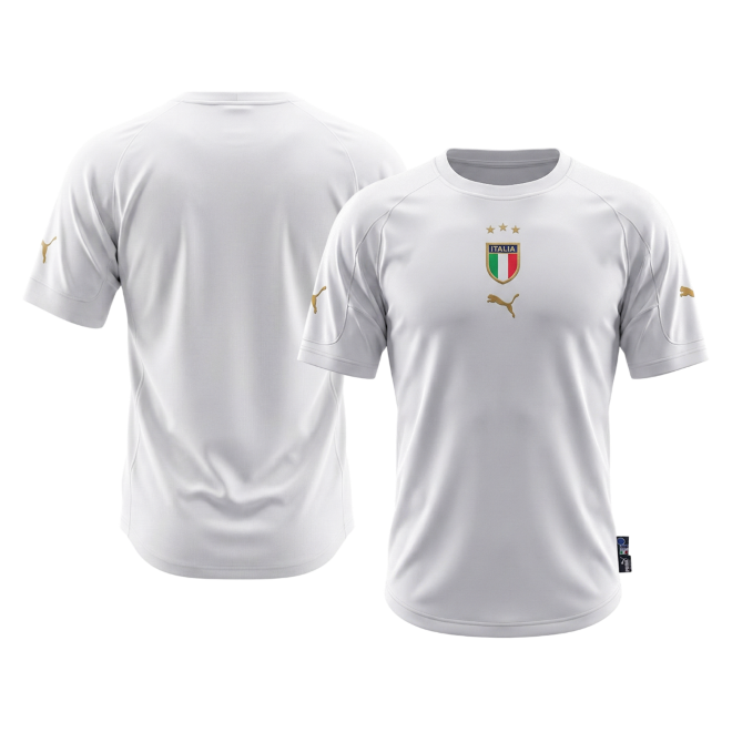 Retro 2004 Italy Away Soccer Jersey - Image 3