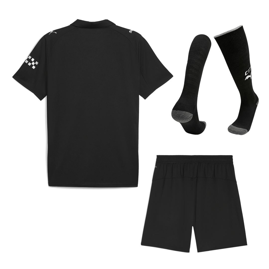 Manchester City Away Soccer Jersey Kit(Jersey+Shorts+Socks) 2025/26 - Image 2