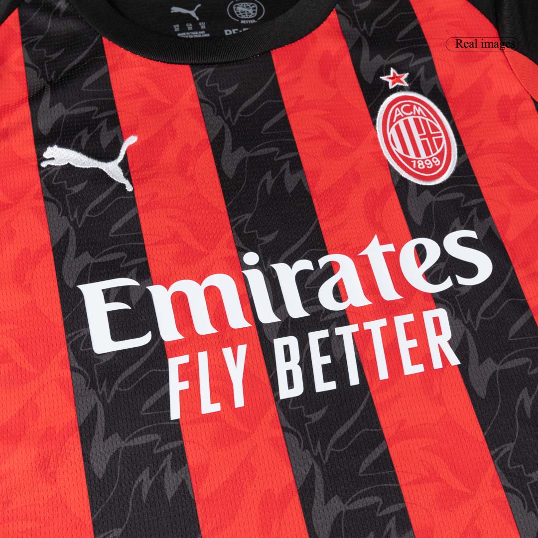 Kid's AC Milan Home Soccer Jersey Kit(Jersey+Shorts+Socks) 2025/26 - Image 6