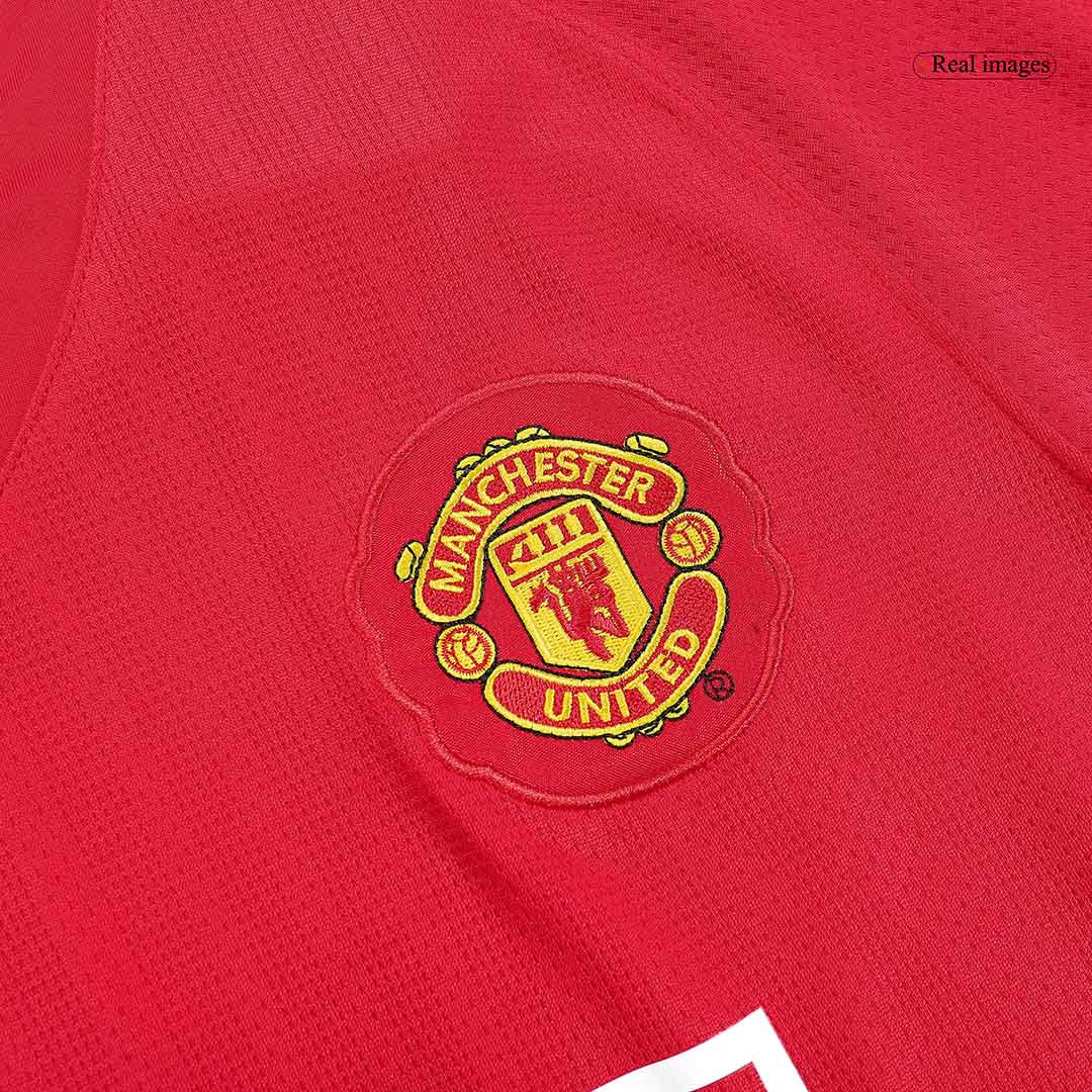Retro RONALDO #7 2007/08 Manchester United Home Long Sleeve Soccer Jersey - Image 6