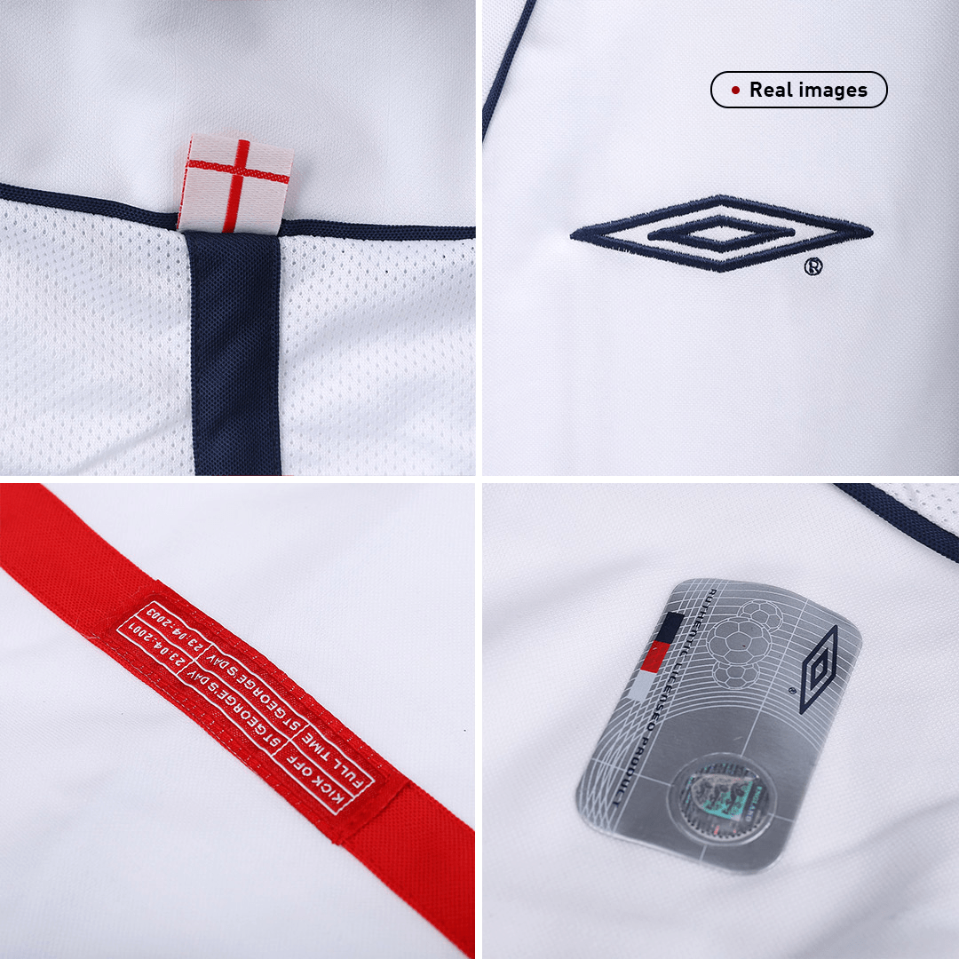 Retro SCHOLES #8 2002 England Home Soccer Jersey - Image 5