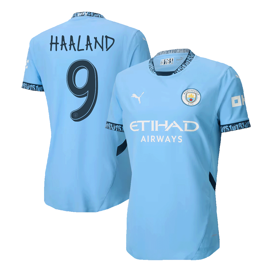 HAALAND #9 Manchester City Home Soccer Jersey 2024/25 - UCL Player Version