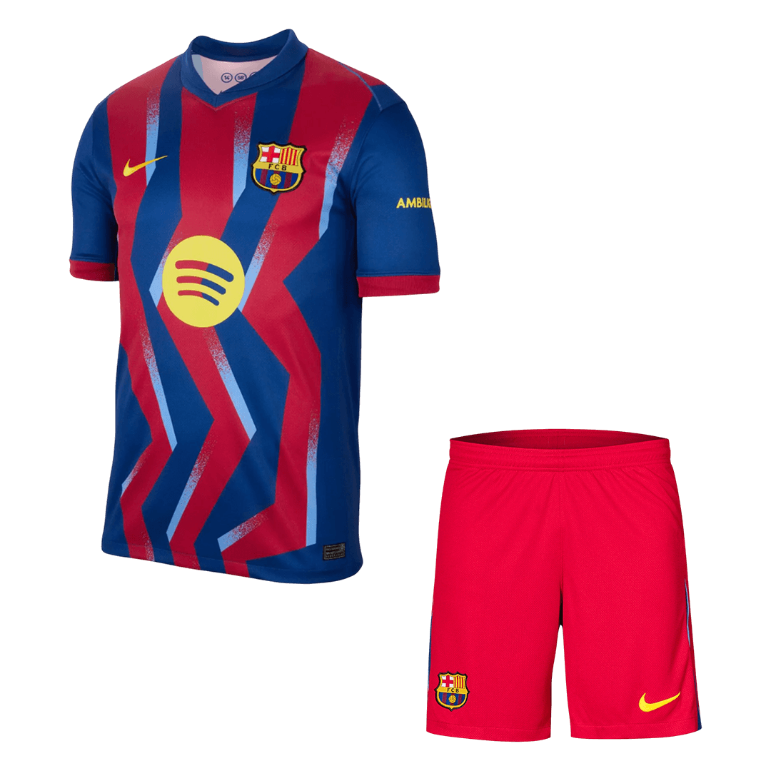 Barcelona Fourth Away Soccer Jersey Kit(Jersey+Shorts) 2025/26