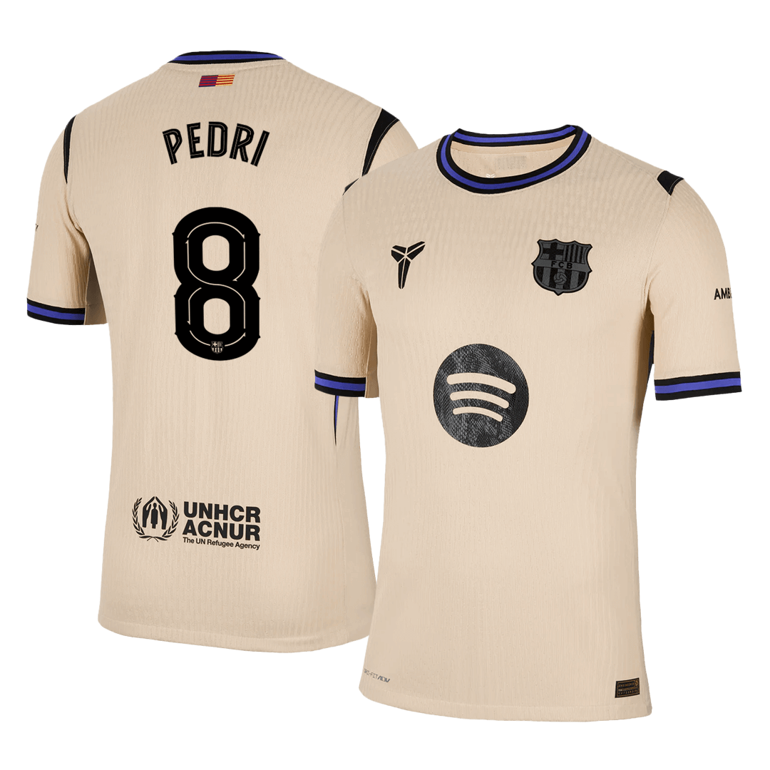 PEDRI #8 Barcelona Away Soccer Jersey 2025/26 - UCL Player Version