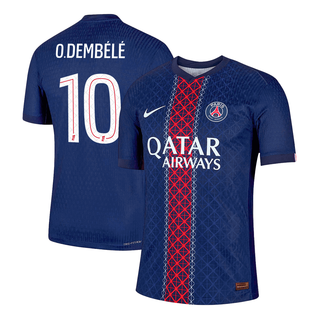 Authentic O.DEMBÉLÉ #10 PSG Home Soccer Jersey 2025/26