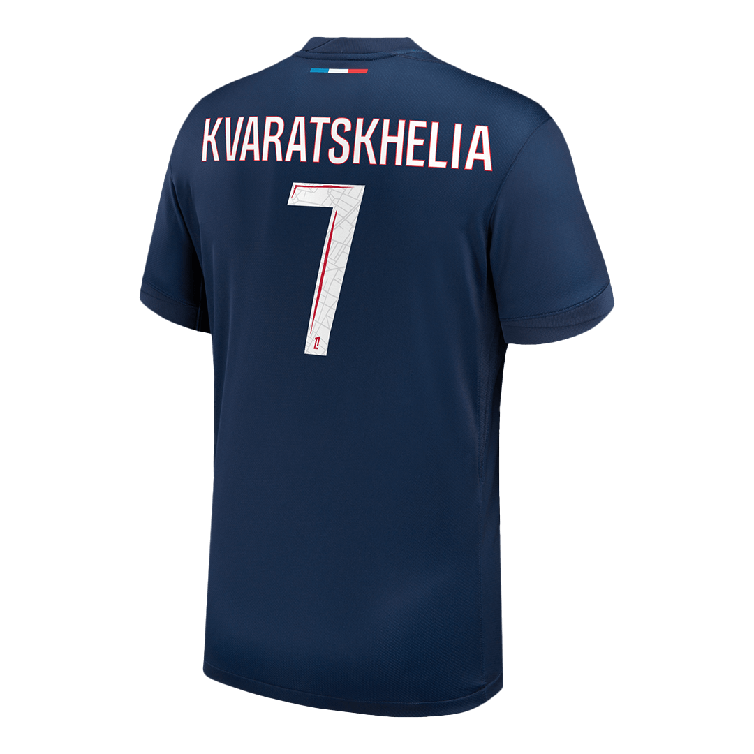 KVARATSKHELIA #7 PSG Home Soccer Jersey 2024/25 - Image 3