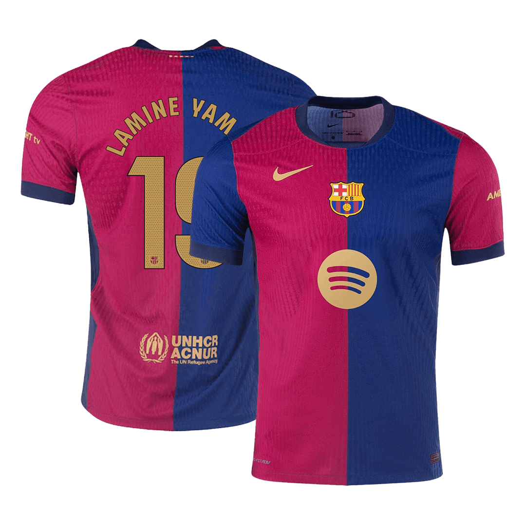 LAMINE YAMAL #19 Barcelona Home Soccer Jersey 2024/25 Player Version