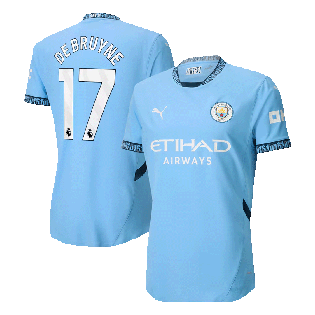 DE BRUYNE #17 Manchester City Home Soccer Jersey 2024/25 Player Version
