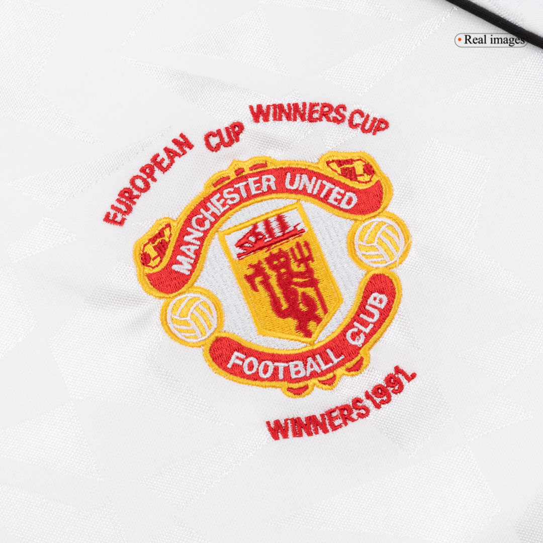 Retro 1991 Manchester United Away Soccer Jersey - Image 4