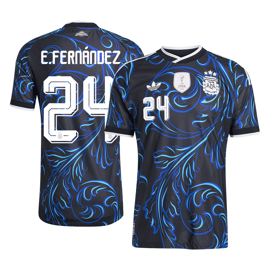 E. FERNÁNDEZ #24 Argentina Away Soccer Jersey 2026 Player Version