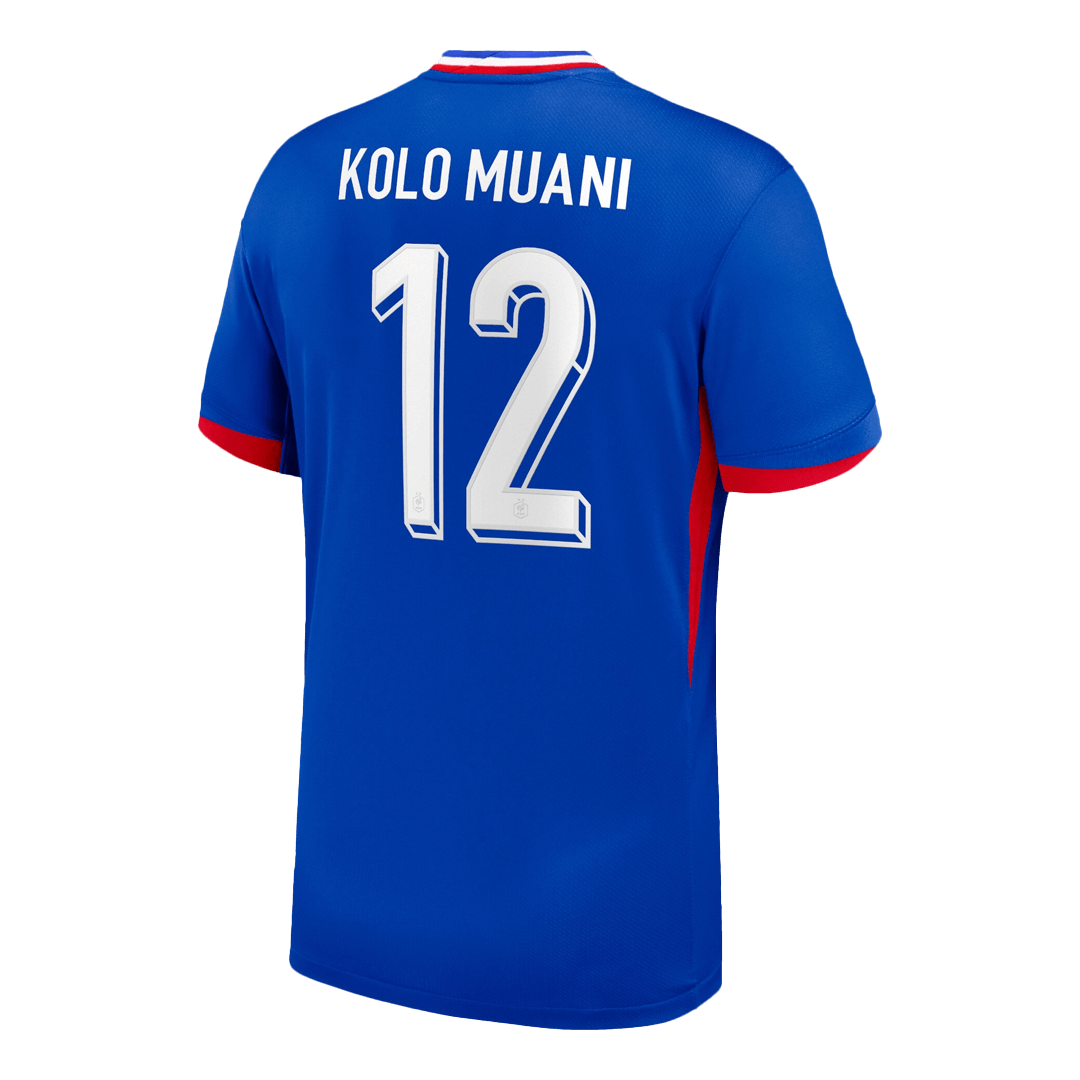 KOLO MUANI #12 France Home Soccer Jersey 2024 - Image 3