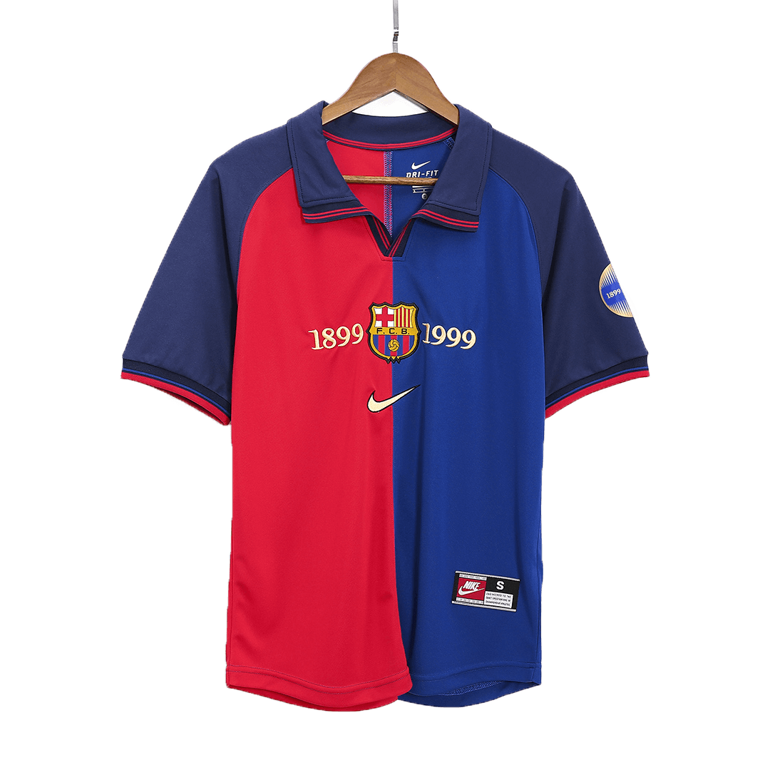 Retro 1999/00 Barcelona Home Soccer Jersey - Image 3