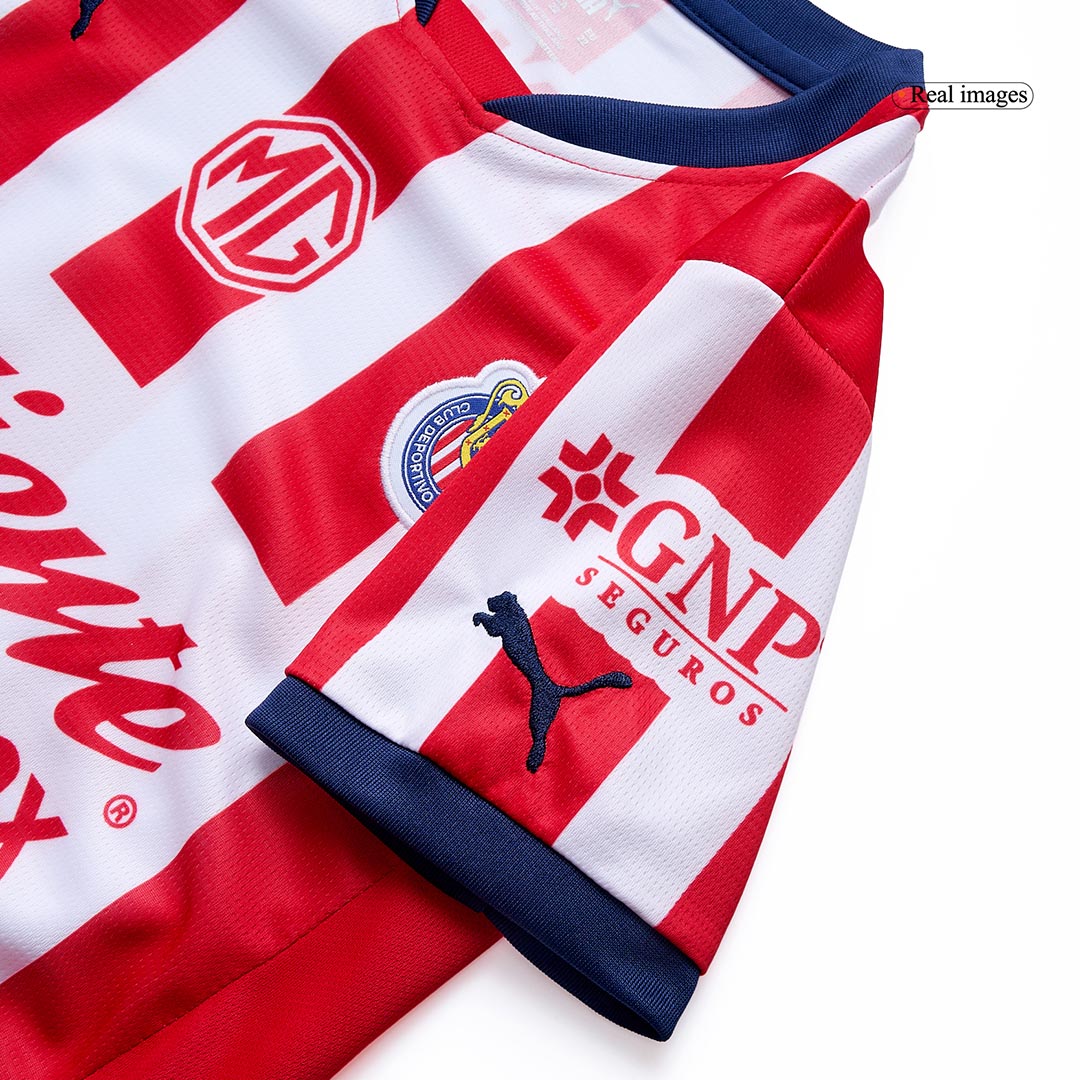 Kid's Chivas Home Soccer Jersey Kit(Jersey+Shorts) 2024/25 - Image 9
