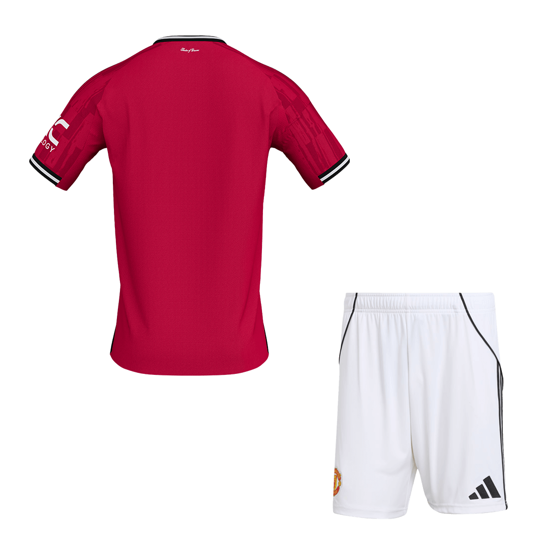 Manchester United Home Soccer Jersey Kit(Jersey+Shorts) 2025/26 - Image 2
