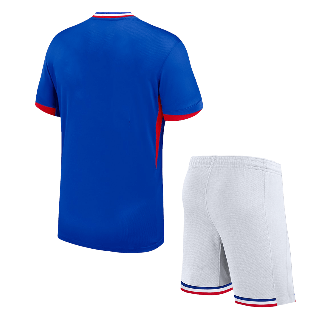 Kid's France Home Soccer Jersey Kit(Jersey+Shorts) Euro 2024 - Image 2