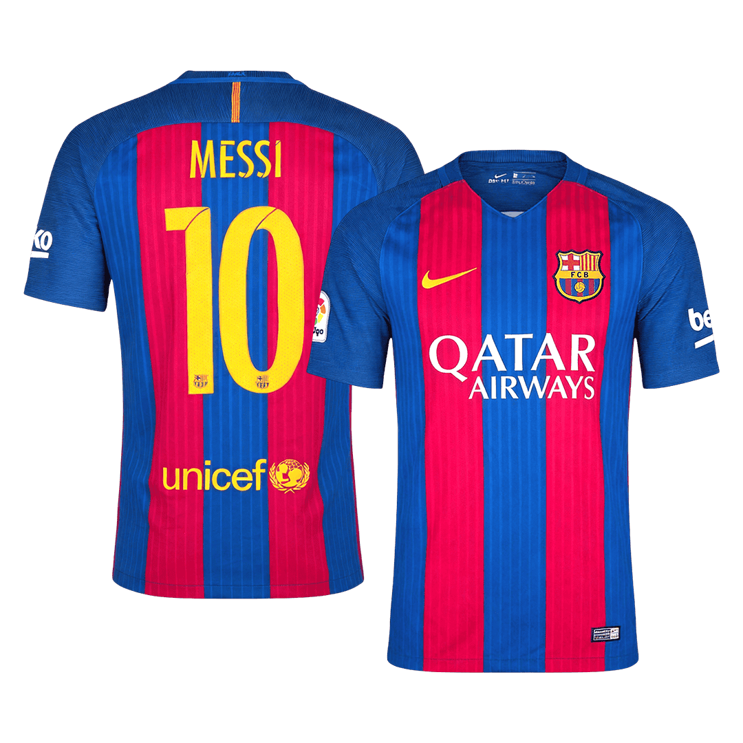 Retro MESSI #10 2016/17 Barcelona Home Soccer Jersey
