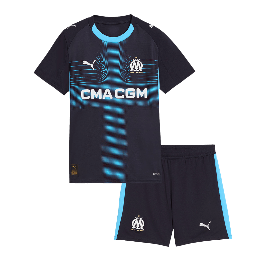 Kid's Marseille Away Soccer Jersey Kit(Jersey+Shorts) 2025/26
