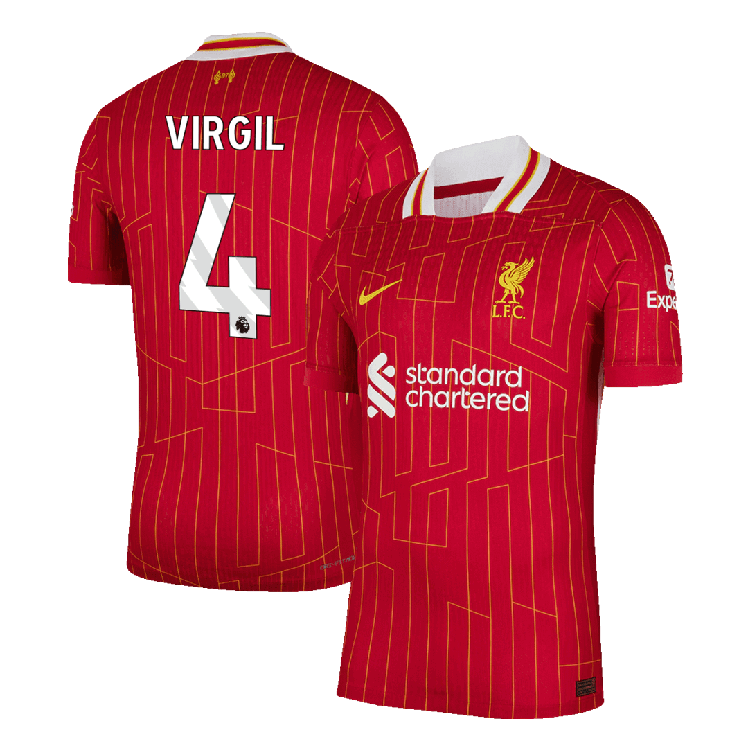 VIRGIL #4 Liverpool Home Soccer Jersey 2024/25 Player Version