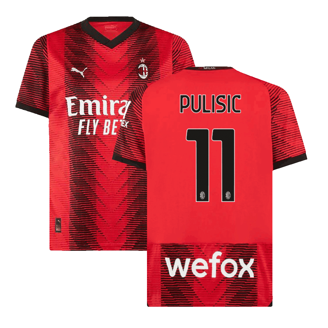 PULISIC #11 AC Milan Home Soccer Jersey 2023/24