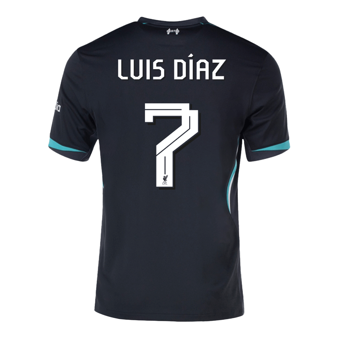 LUIS DÍAZ #7 Liverpool Away Soccer Jersey 2024/25 -UCL - Image 3