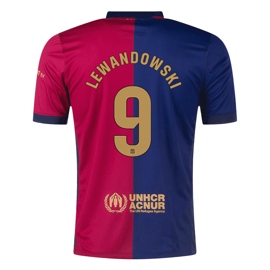 LEWANDOWSKI #9 Barcelona Home Soccer Jersey 2024/25 - Image 3