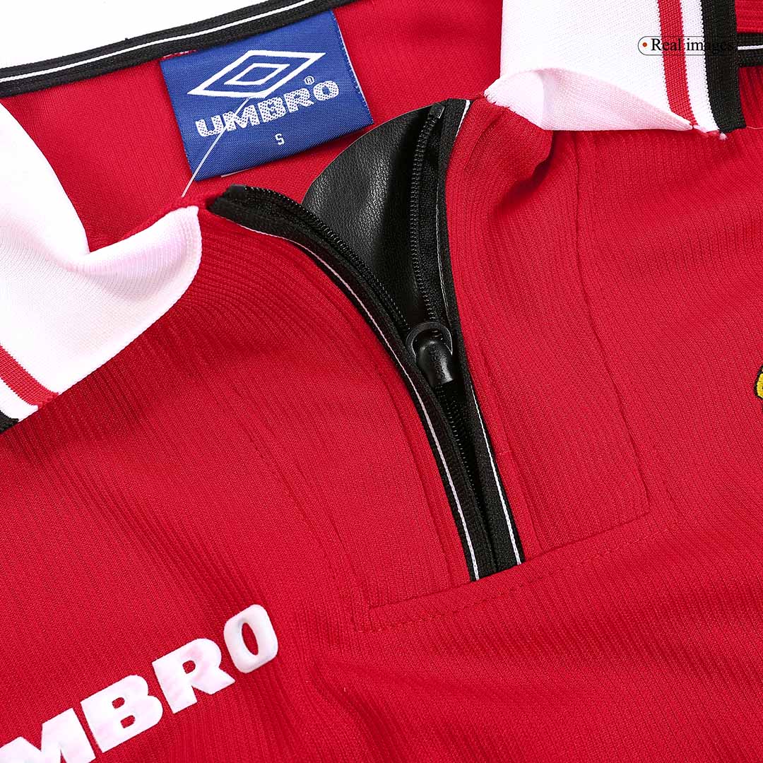 Retro 1998/99 Manchester United Home Long Sleeve Soccer Jersey - Image 9
