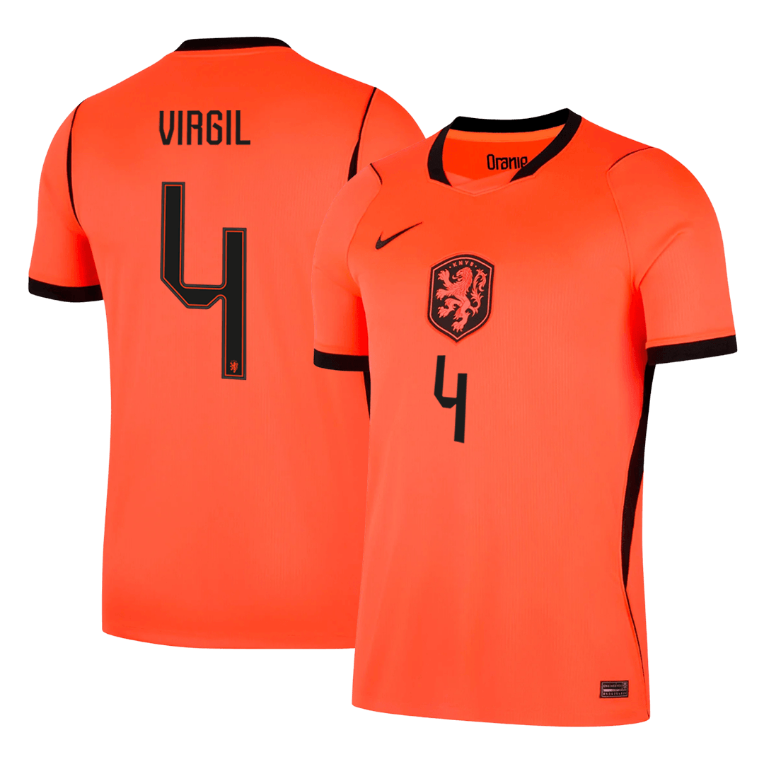 VIRGIL #4 Netherlands Home Soccer Jersey 2026