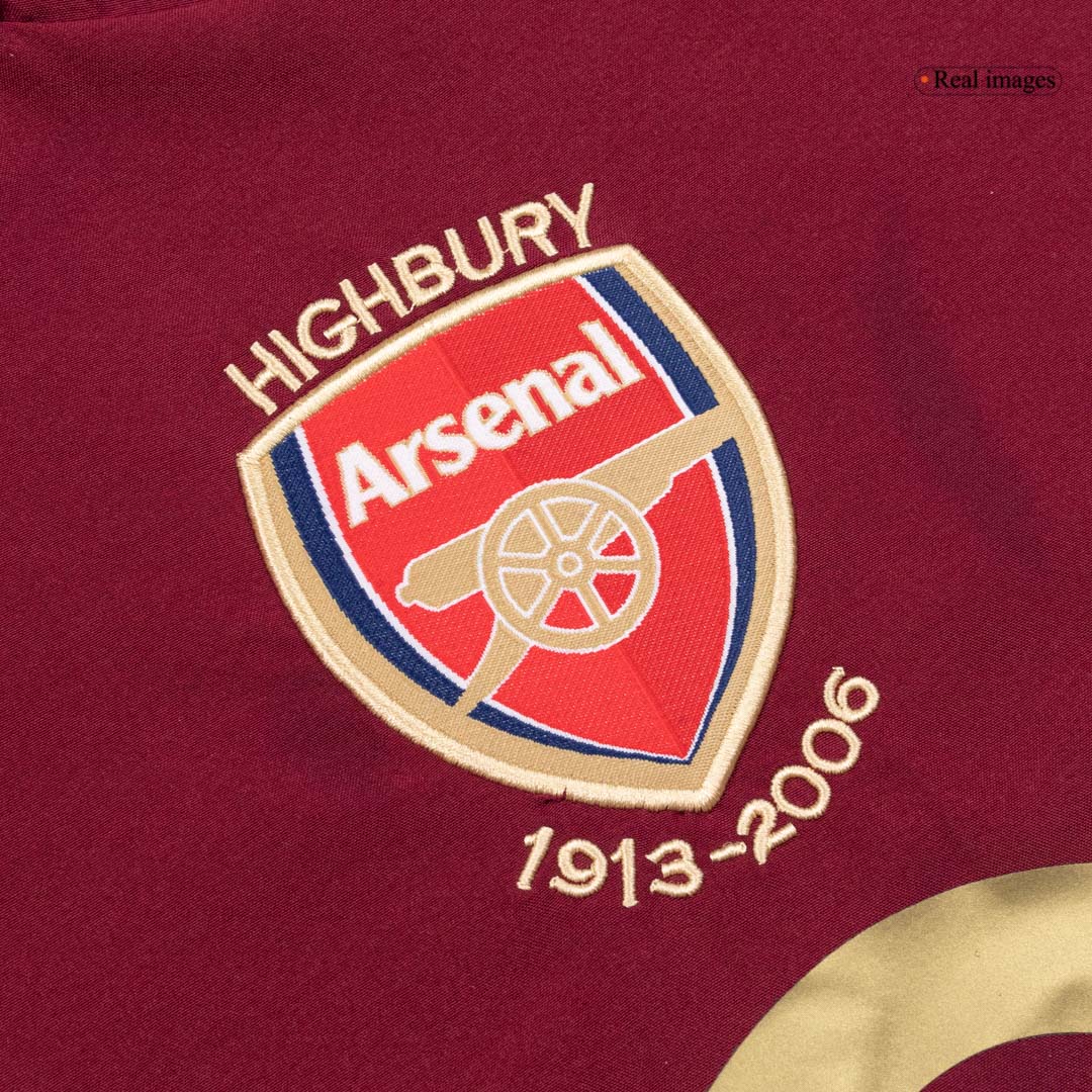 Retro 2005/06 Arsenal Home Long Sleeve Soccer Jersey - Image 4