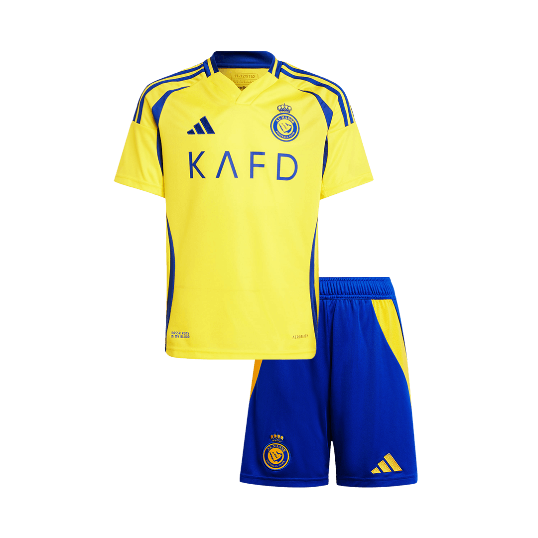 Kid's Al Nassr Home Soccer Jersey Kit(Jersey+Shorts) 2024/25