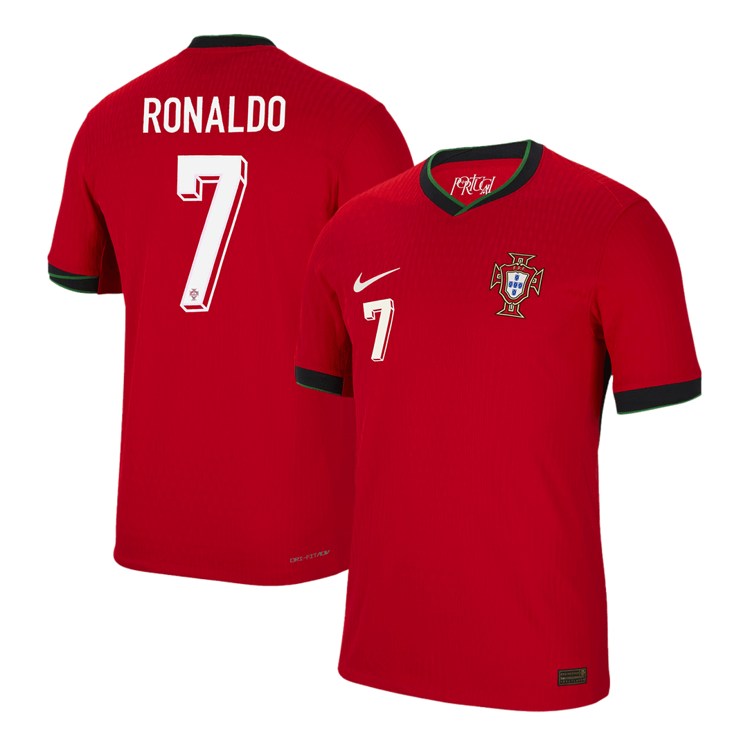 Authentic RONALDO #7 Portugal Home Soccer Jersey Euro 2024