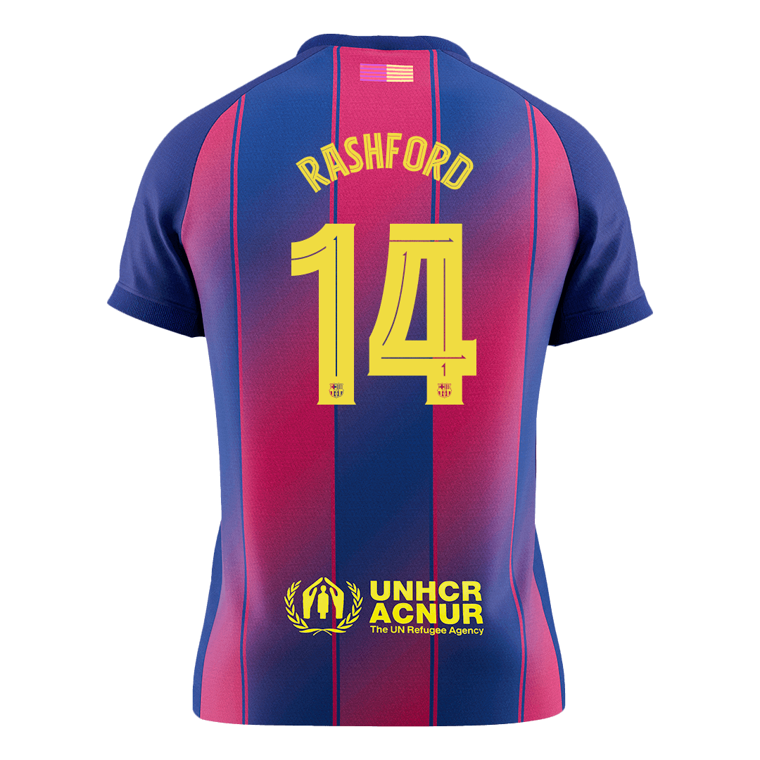 RASHFORD #14 Barcelona Home Soccer Jersey 2025/26 - UCL - Image 2