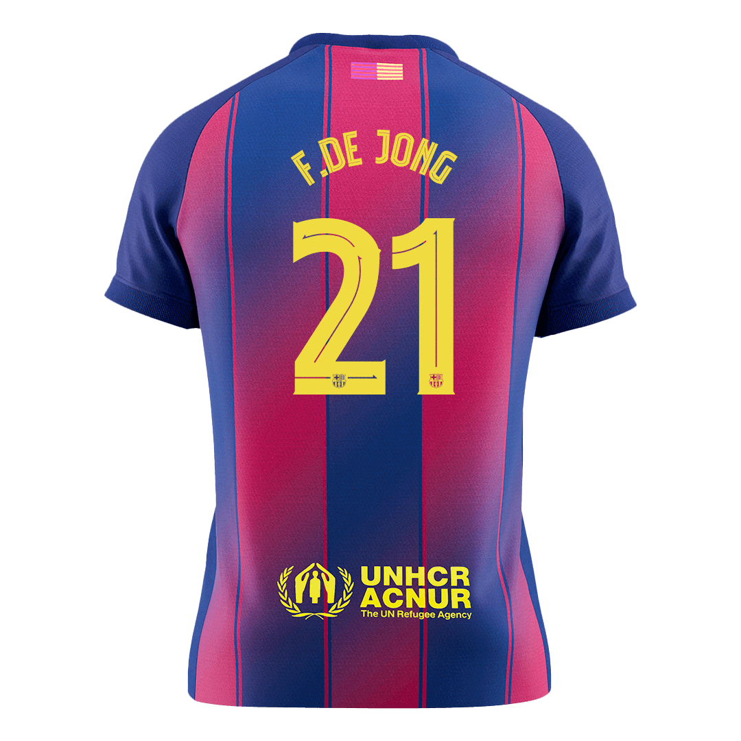 F.DE JONG #21 Barcelona Home Soccer Jersey 2025/26 - UCL - Image 2